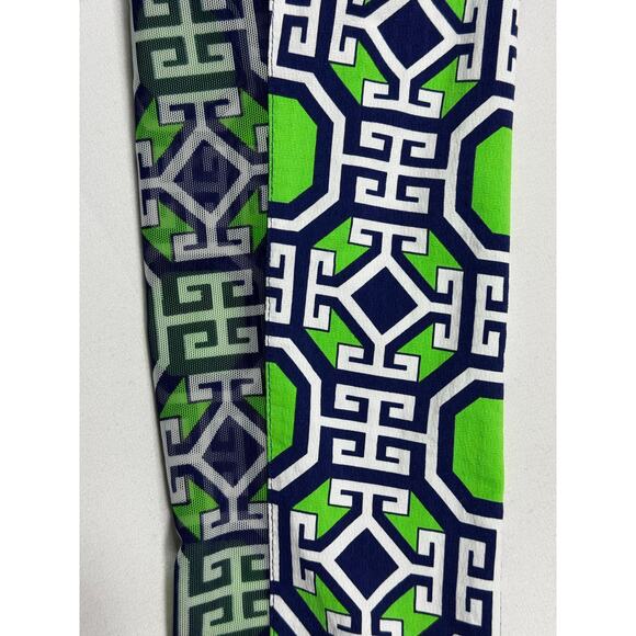 IBKUL Women's Mesh Long Sleeve Geo Print Mock Neck 1/4 Zip Top - Size XL - Picture 2 of 5